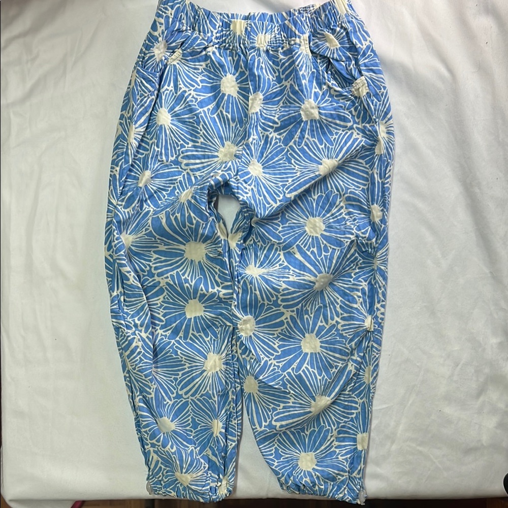 Zara(4-5yrs) Blue Floral Print Pants